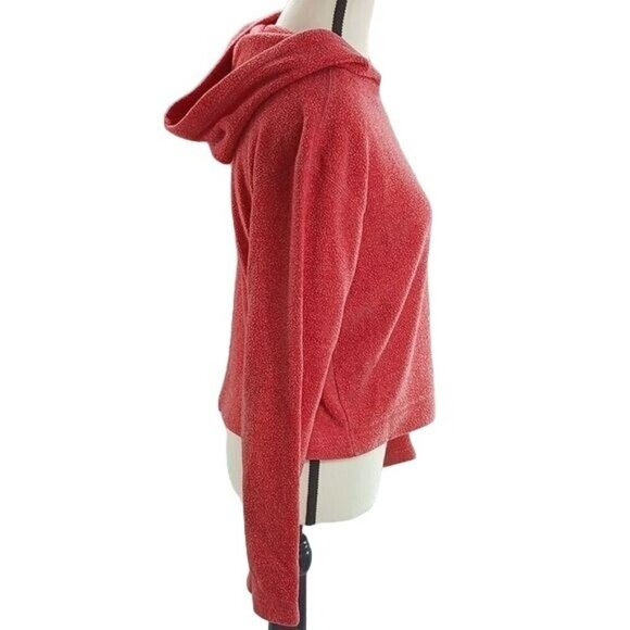 Vintage Express Hoodie Red Fleece Pullover Athletic 90s Womens Size M - Picture 3 of 5